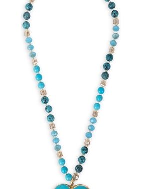 SAACHI Heart Pendant Necklace 12 Inches Length